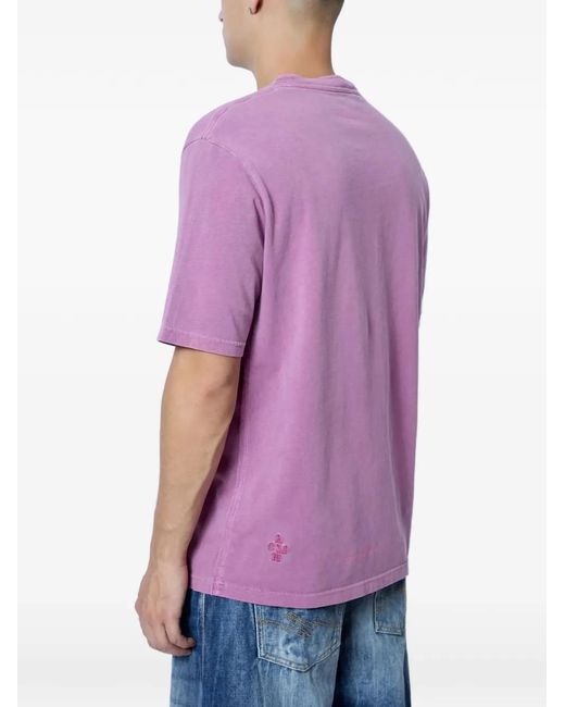 ACMH x Love International Purple Logo-Detail T-Shirt for men