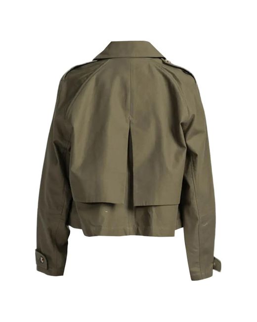 Rag & Bone Green Jamie Double-Breasted Cropped Jacket