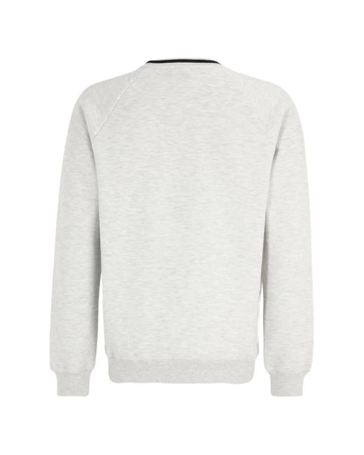 Fila White Logo-Patch Raglan-Sleeve Sweater for men