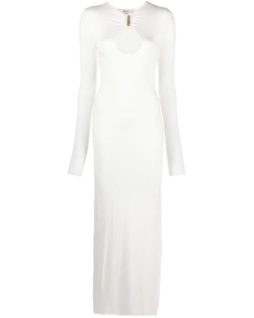 MANURI White Mary Jean Chain-link Midi Dress