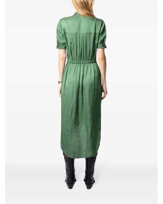 Zadig & Voltaire Green Rimaz Midi Dress