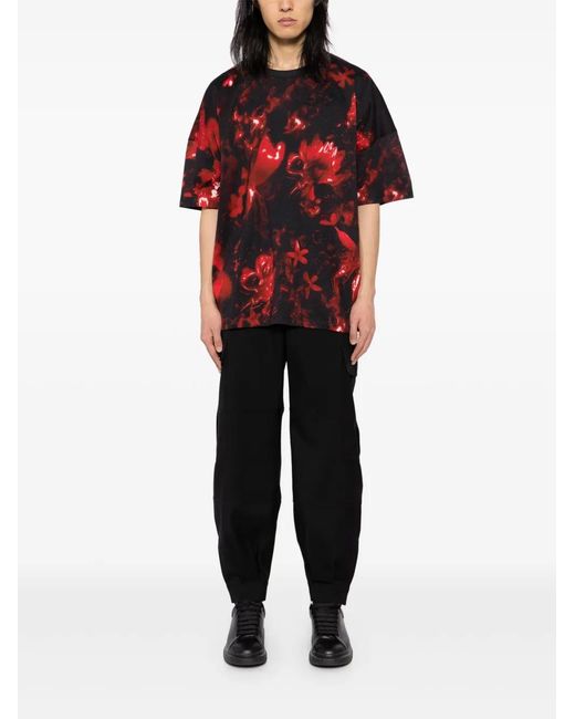 McQueen Black Cargo Trousers for men
