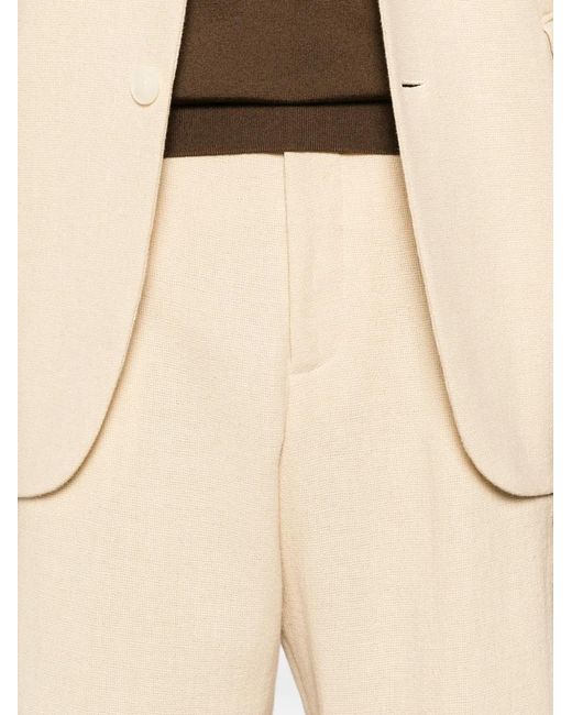 Sandro Natural Concealed-Fastening Trousers for men