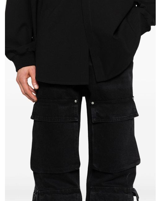 Represent Halbhohe Cargo-Jeans in Black für Herren