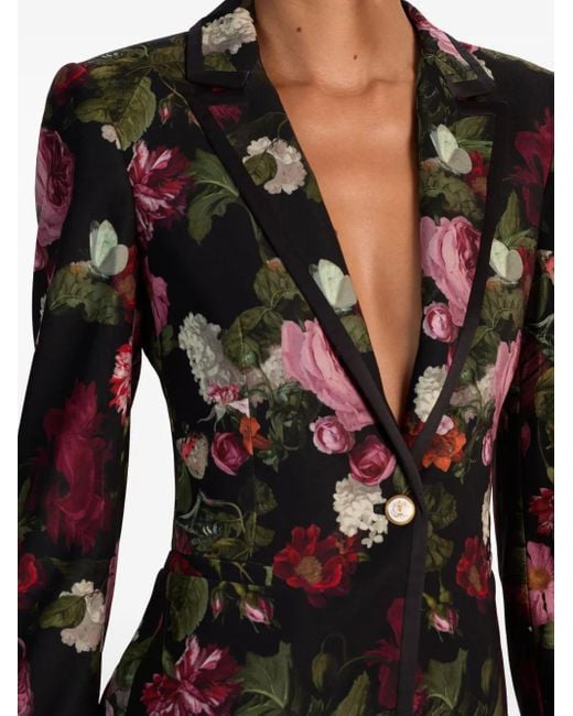 Blazer Breann À Fleurs Alice + Olivia en coloris Black
