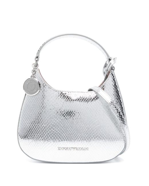 Emporio Armani White Snakeskin-effect Mini Bag