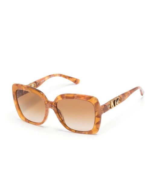 Michael Kors Natural Lunettes De Soleil À Monture Carrée
