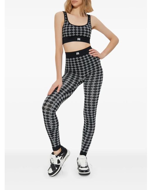 Amiri Black Ma Quad-Monogram Leggings