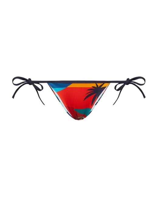 DSquared² Red Graphic-Print Bikini Briefs