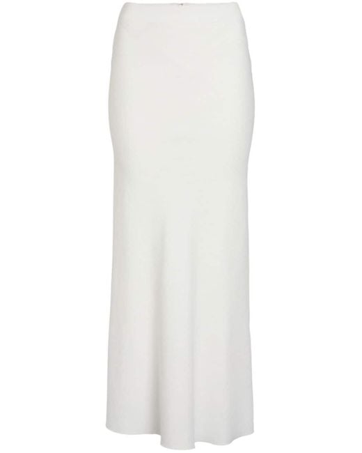 Giambattista Valli White High-waist Crepe Maxi Skirt