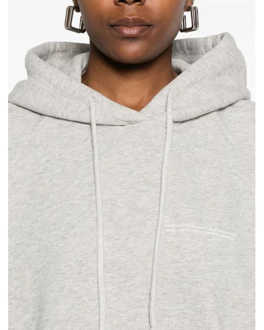 Marc O' Polo White Drawstring-Detail Hoodie