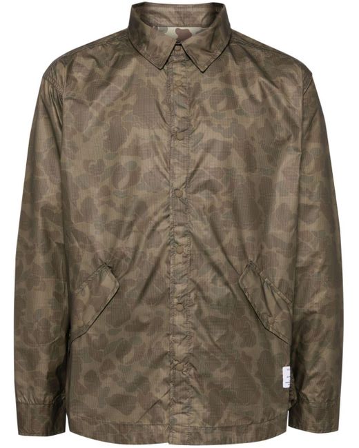 Giacca-camicia con stampa camouflage di Alpha Industries in Brown da Uomo