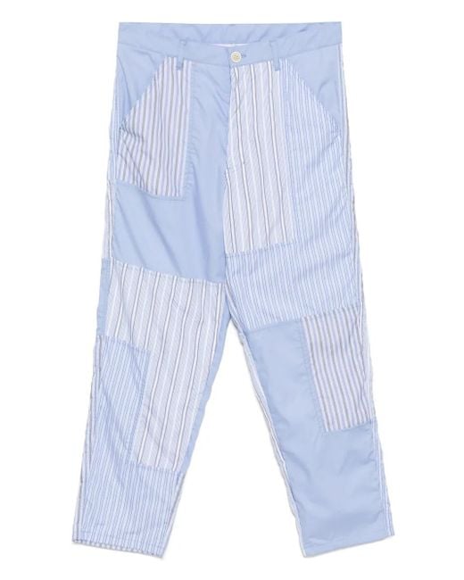 Pantalones con diseño patchwork Comme des Garçons de hombre de color Blue
