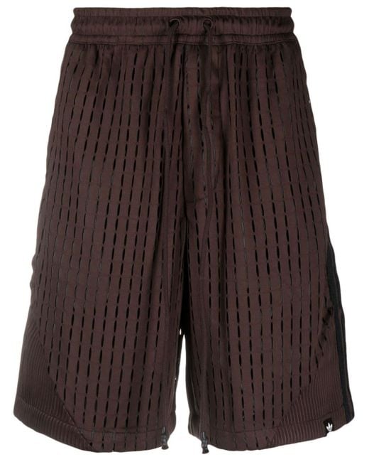 Adidas Brown X Song For The Mute Logo-patch Shorts