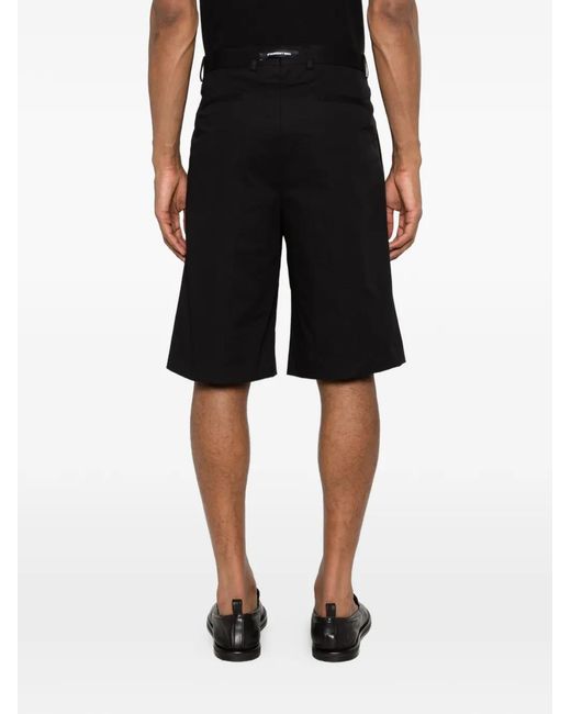 Karl Lagerfeld Black Pleated Tailored Shorts for men