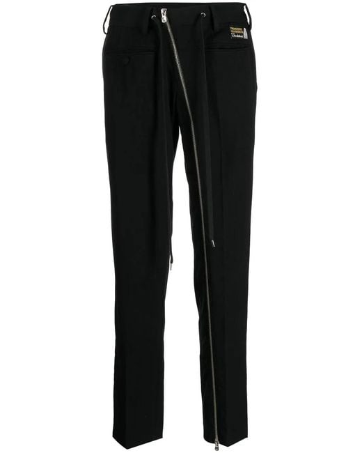 TAKAHIROMIYASHITA The Soloist Black Zip-Detail Tailored Trousers for men