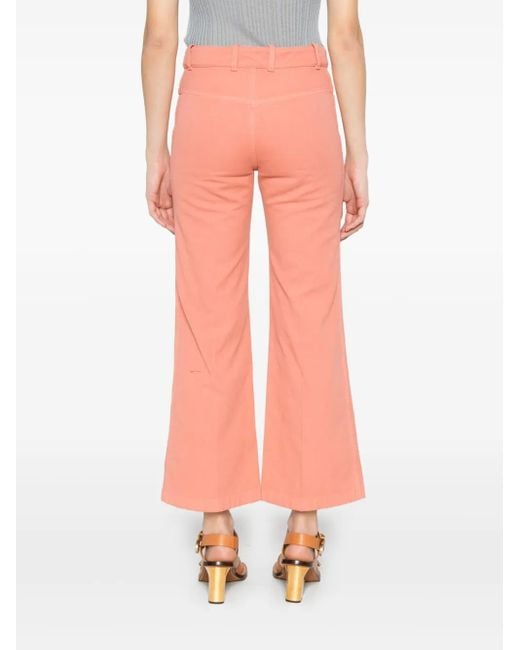 Chloé クロップド ブーツカットパンツ Orange