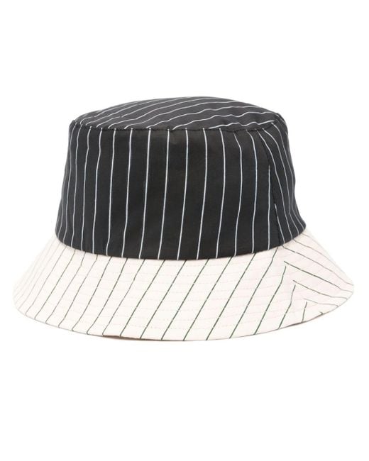 Sombrero de pescador a rayas Paul Smith de color Black