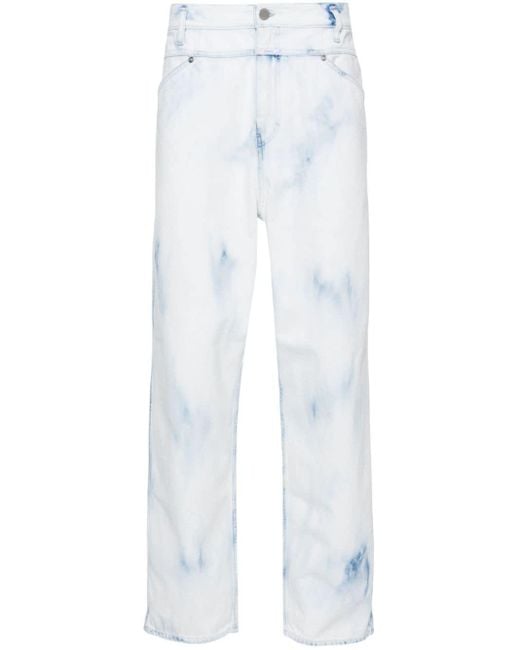 Closed White Bleached Straight Jeans for men