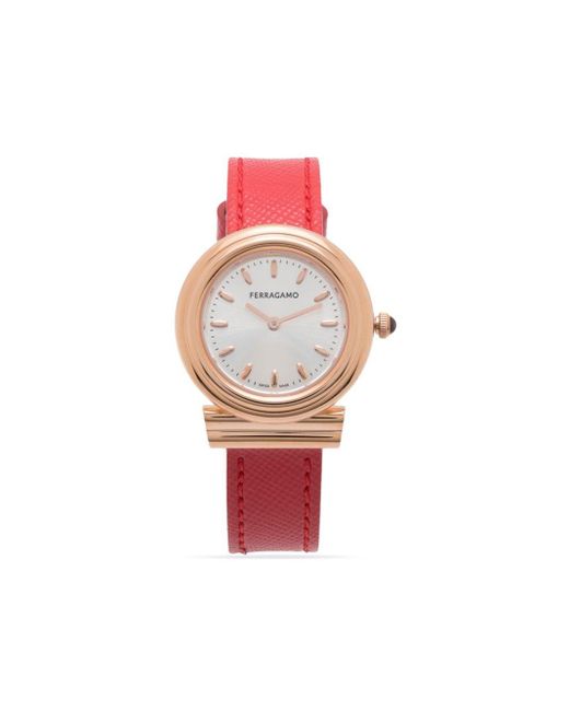 Reloj Gancini de acero inoxidable de 28 mm Ferragamo de color Pink