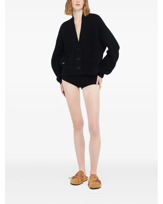 Alanui Black Buttoned Finest Cardigan