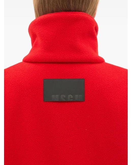 MSGM Sweater Met Ritssluiting in het Red
