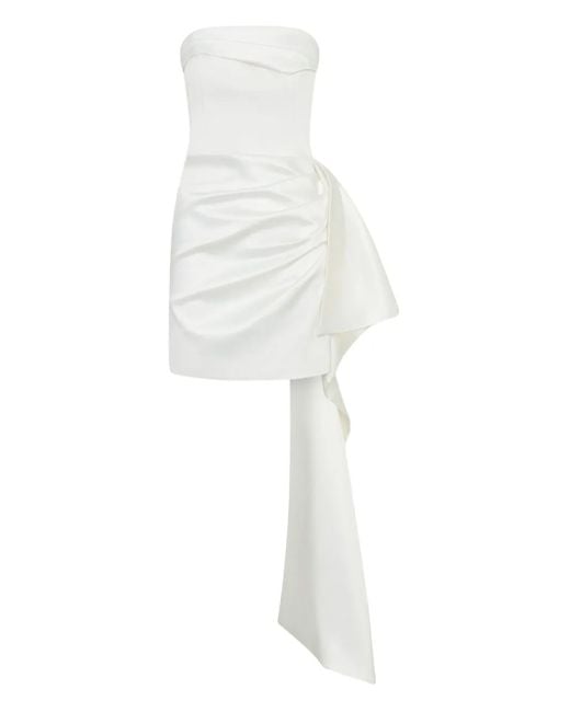 Nicholas White Calliope Draped Mini Dress