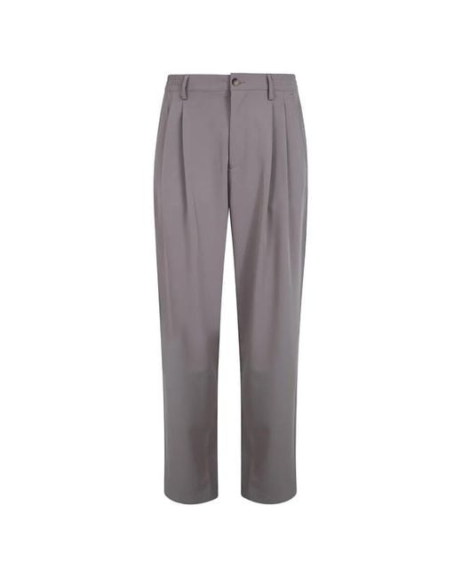 Woc Gray Pleated Trousers for men