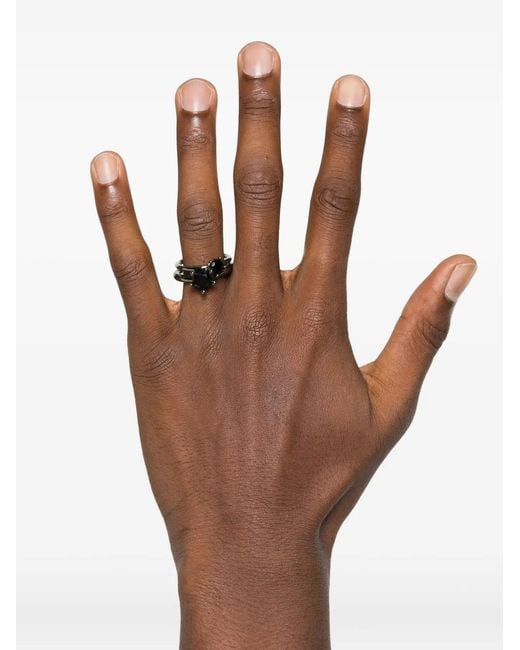 Panconesi Black Layered Ring
