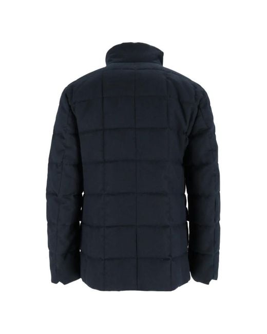 Fay Blue Quilted High-Neck Jacket for men