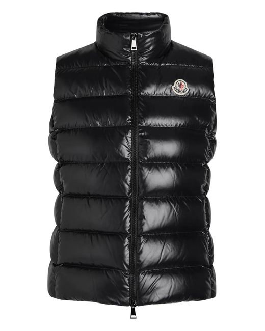 Moncler Black Ghany Quilted Shell Gilet