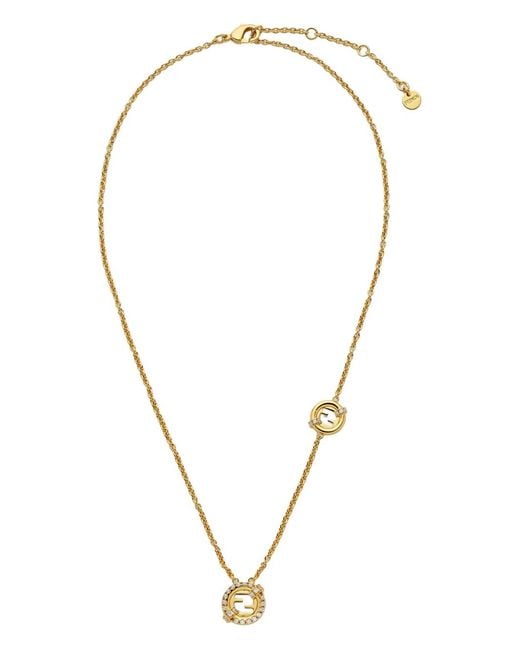Collier Ever Round Fendi en coloris Metallic