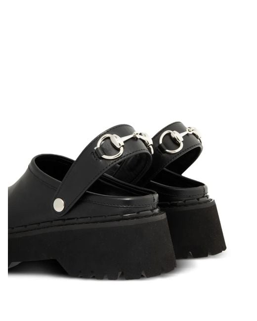Gucci Black Mule With Horsebit, Leather