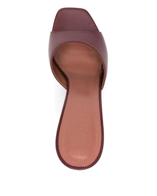 AMINA MUADDI Red 95M Lupita Square-Toe Sandals