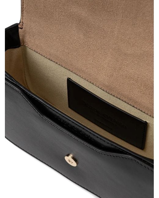 Marc O' Polo Black Rectangular Leather Cross Body Bag