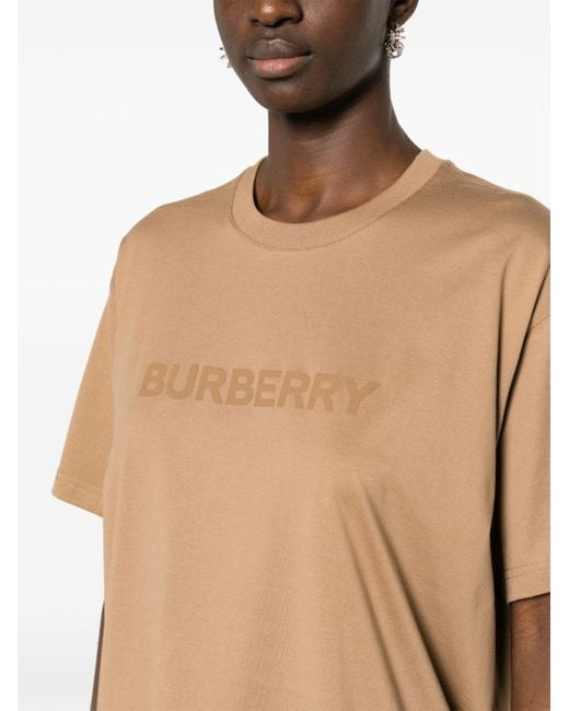 Burberry Natural T-Shirt mit Logo-Print