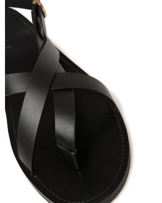 Bally Black Crossover-strap Leather Sandals for men