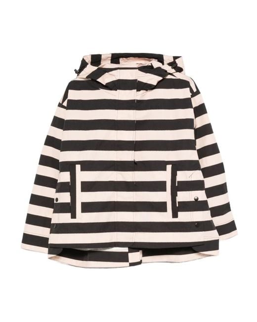 Psophia Black Striped Hooded Jacket