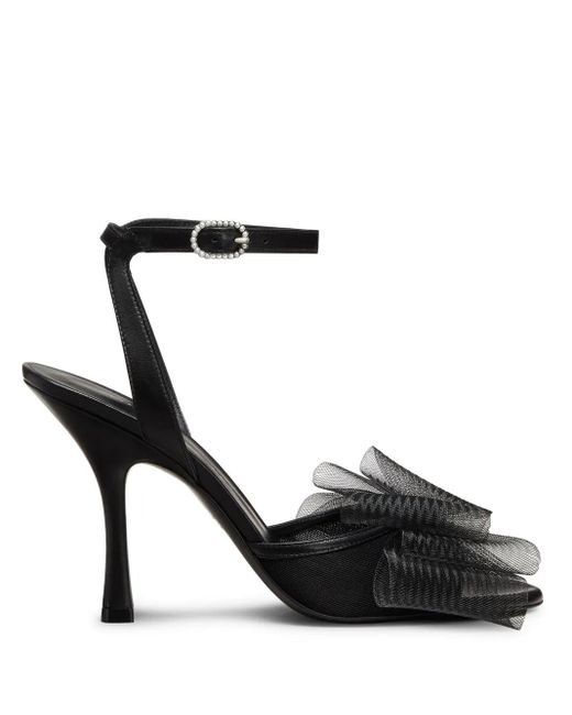 Stuart Weitzman Black Blushing Bow 100 Sandal