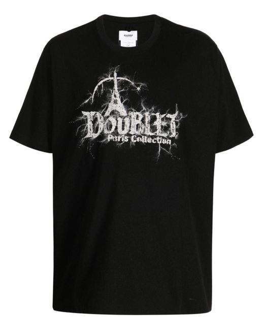 Doublet T-Shirt mit Logo-Stickerei in Black für Herren