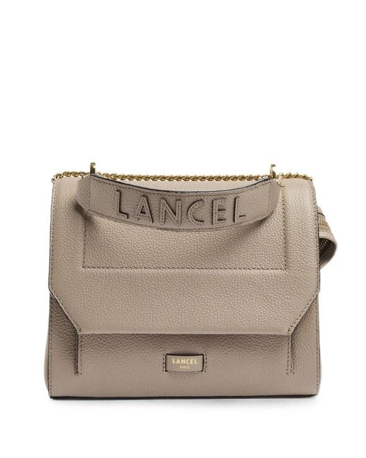 Lancel Gray Ninon Leather Shoulder Bag