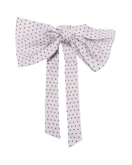 Etro Natural Polka Dot-Print Silk Bow Tie