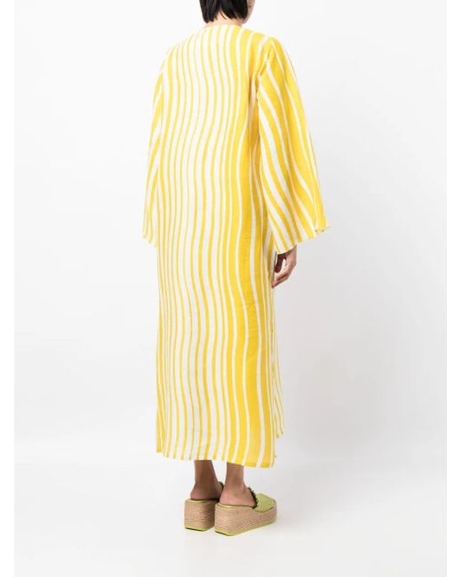 Caftano A Righe Sicily di Bambah in Yellow