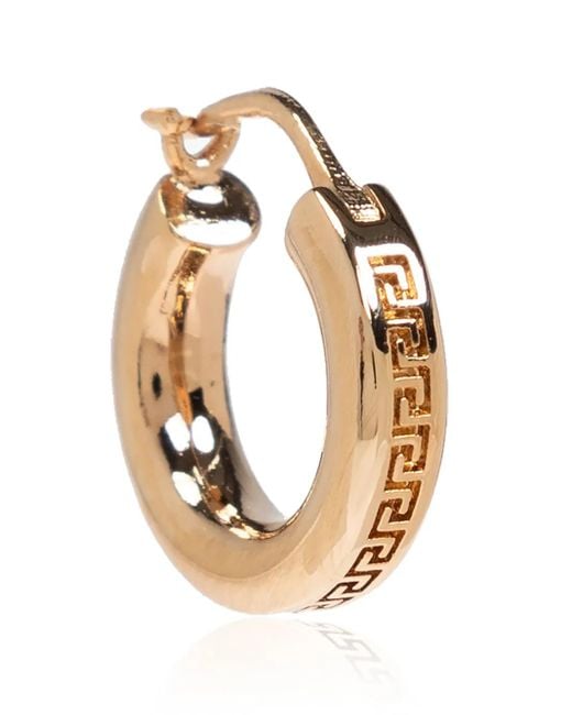 Versace Metallic Creolen Mit Greca-Muster