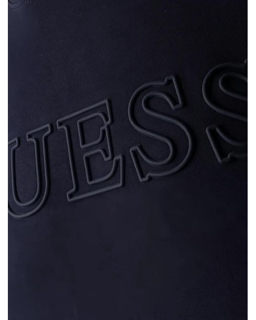 Guess Blue Printed Logo T-Shirt for men