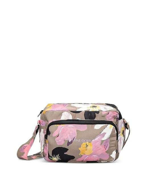 Stine Goya Pink Floral-Print Cross-Body Bag