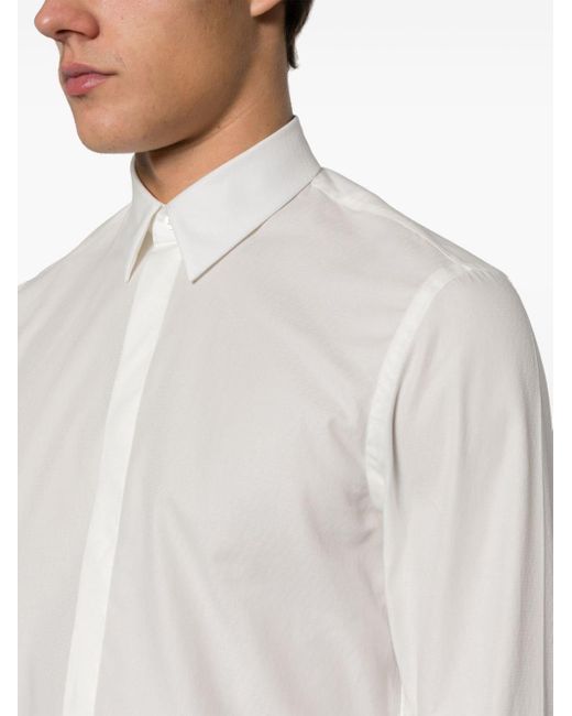 Fendi White Long-sleeve Cotton Shirt for men