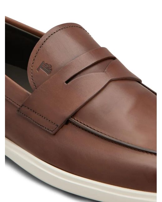 Tod's Brown Penny-Bar Loafers for men