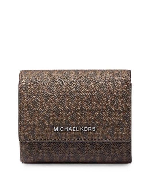 Michael Kors Brown Hudson Logo-Print Wallet for men
