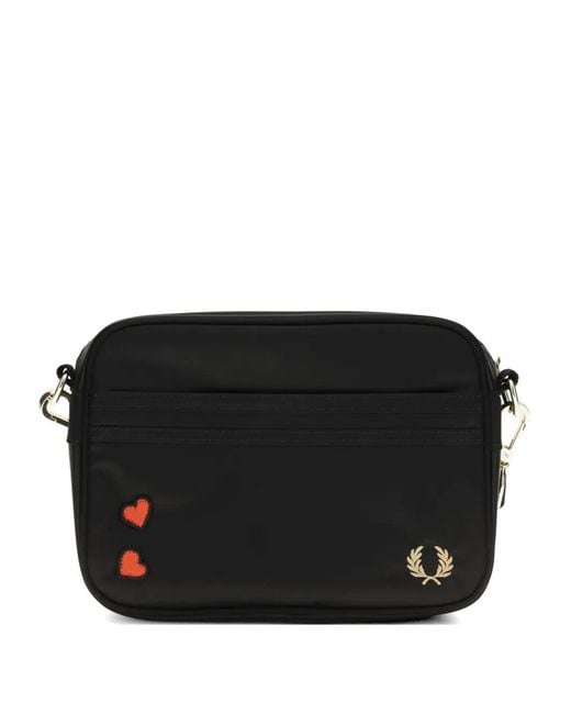 Fred Perry Black X Amy Winehouse Foundation Mini Amy Heart-Patch Shoulder Bag for men